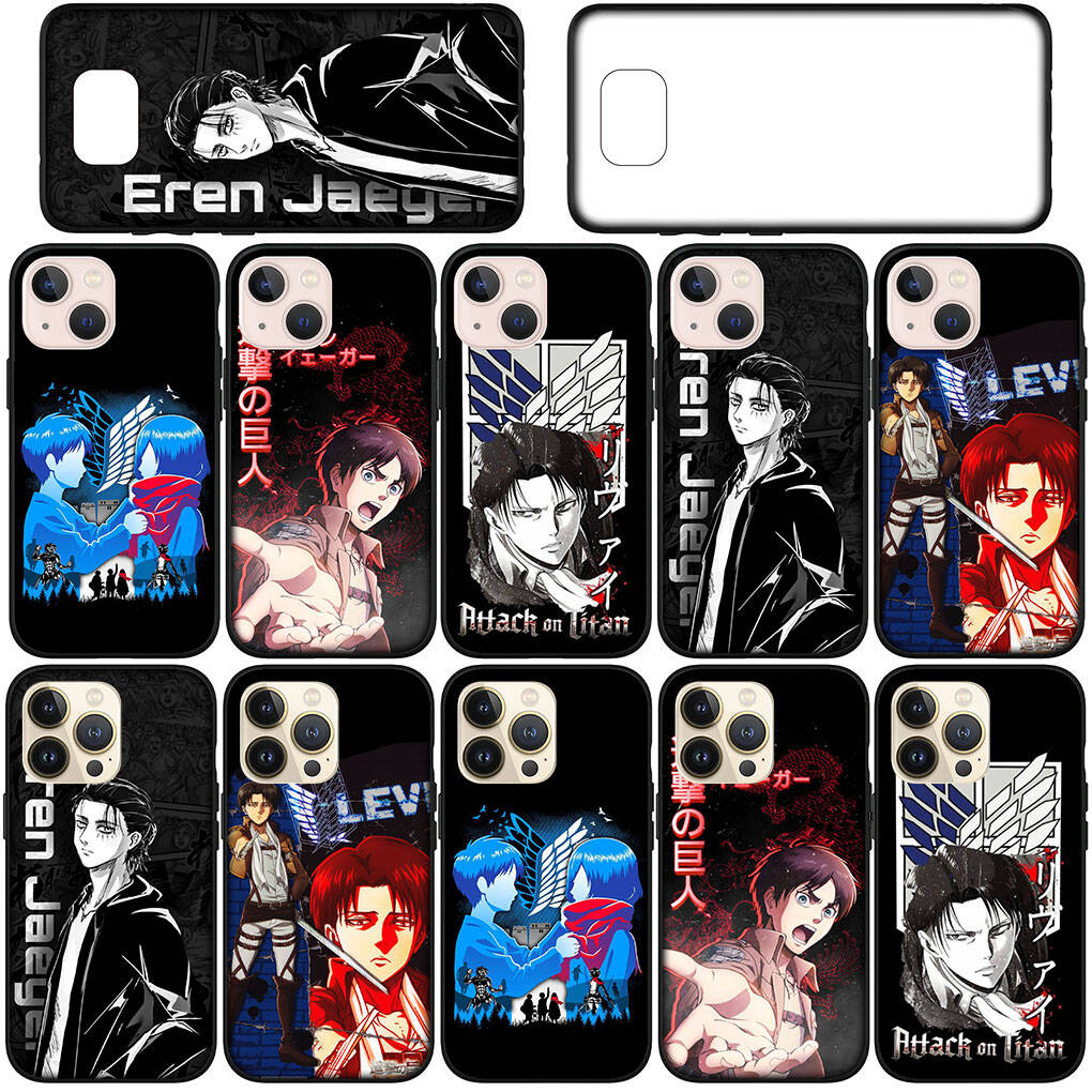 Cover for iPhone 17 16 15 Xiaomi Poco Redmi Note 14 13 12 Pro Max 9 16e Samsung Galaxy S25 S24 S23 OPPO Huawei Cartoon Attack on titan Levi Phone Case