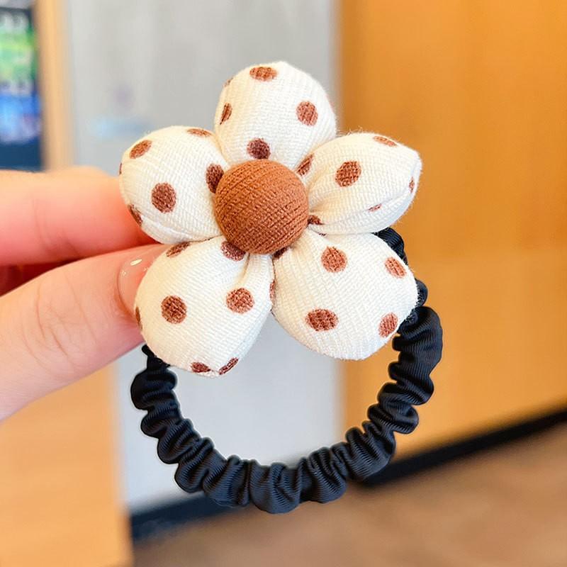 Korean Cute Flower Scrunchie Children Girls Kid Elastic Hair Rubber Band Accessories Tie Hair Ring Rope Headdress Ornaments