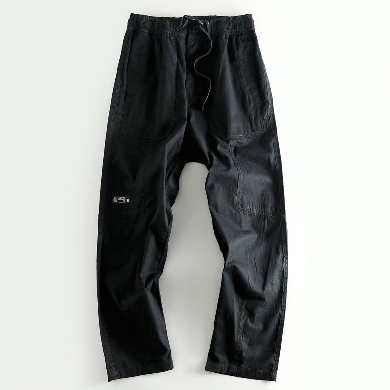 Foreign Trade Export Big Brand Overplus Order Men's Clearance Men's Casual Trousers Loose Drape Spring and Autumn Elastic Waist Men's Pants
