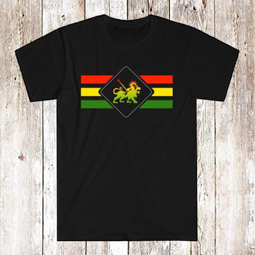 Africa Rasta Lion Men s Black Size S-5XL S