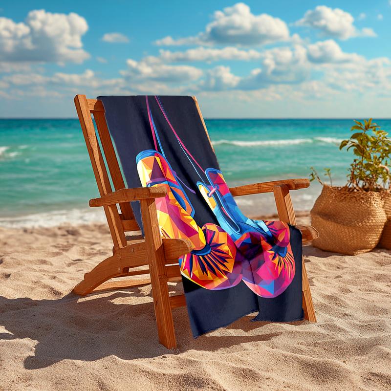 Ultra-Soft Beach Towel with boxing Theme,Ideal for Pool - Camping, Diving - Perfect Travel Essential, Vibrant Beach Towel.