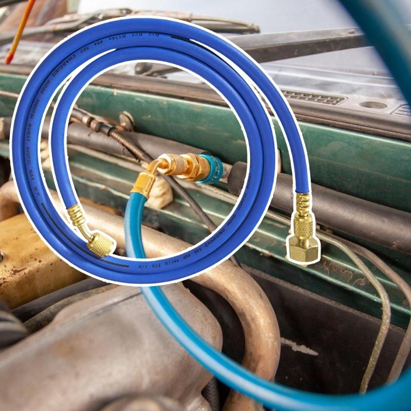 Universal HVAC Service Hose With 3 Color Option HVAC Charging Hose Tube Kit Hose Low Loss Fittings 1M Long