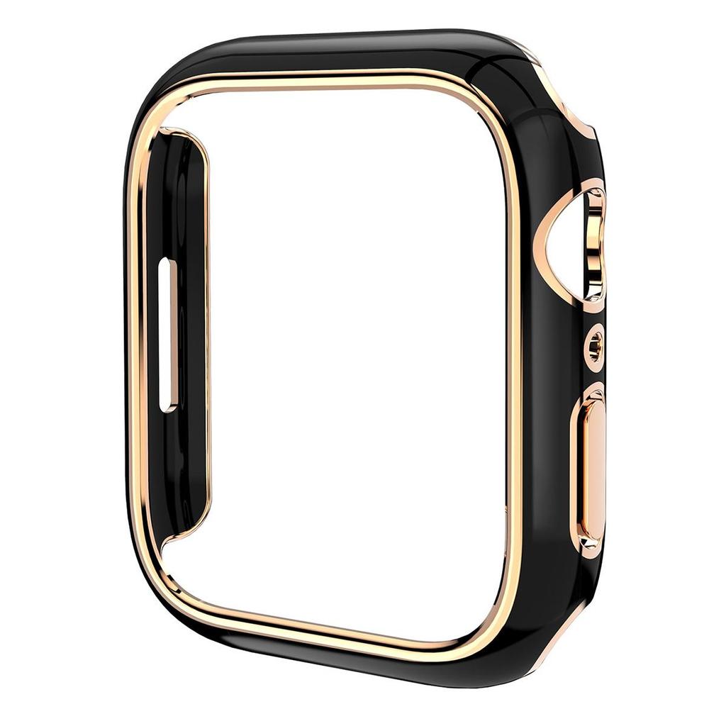 Purchasing For Apple Watch Series 9  /  8  /  7 45mm Watch Case Quick Release Electroplating PC Watch Cover - Green  /  Rose Gol