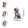 Adorable Acrylic Christmas Dog Hanging Ornament Cute Miniature Tree Decor For Cars