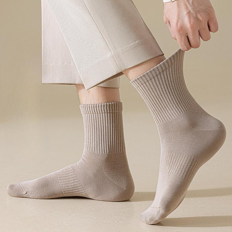 Men's Boneless Thigh-high Socks, Antibacterial, Sweat-absorbing and Breathable Long Socks, Sweat-absorbing and Odor-proof Pure Cotton Socks