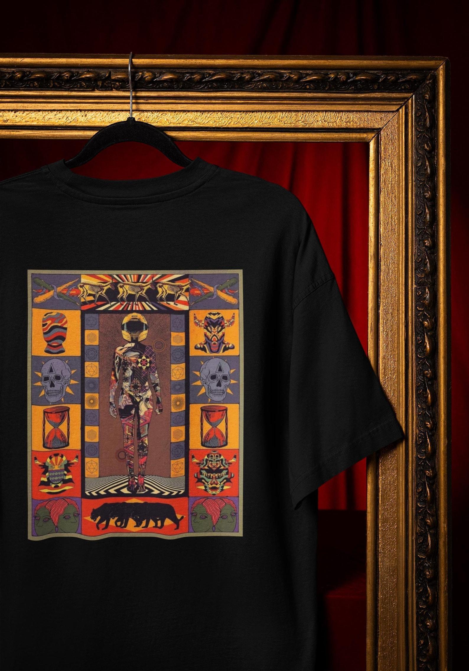 Surreal Mystic Art T-Shirt - Psychedelic Tarot Inspired Design Comfort Colors® 2XL