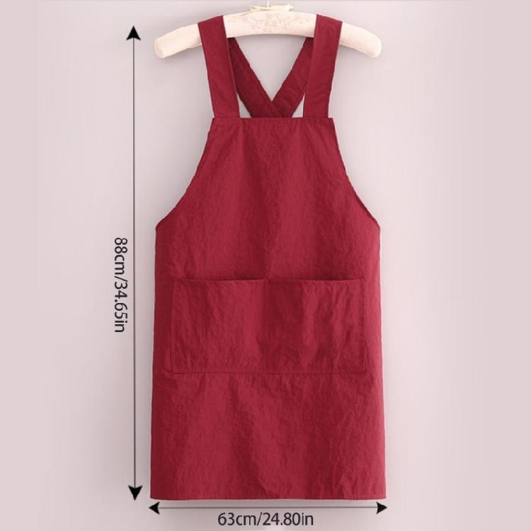 Delantal de Cocina de Moda con Tira Cruzada en la Espalda y Diseño Impermeable de Taslón Esencial para Cocinar Delantal de Cocina para el Hogar