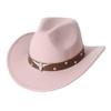 New western cowboy hat, performance jazz hat, belt accessory, felt hat, couple's hat, trendy
