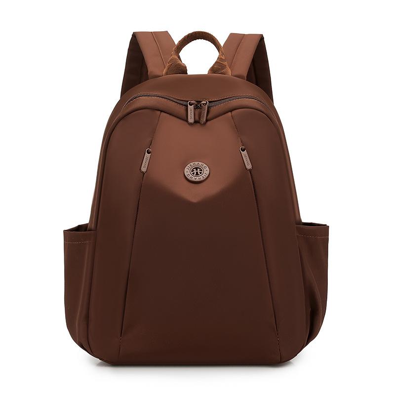 Schoolbag Backpack Women's Solid Color Simple Fashion Trend Versatile Sports Outdoor Bag Light Commuter Large Capacity Leisure Bag