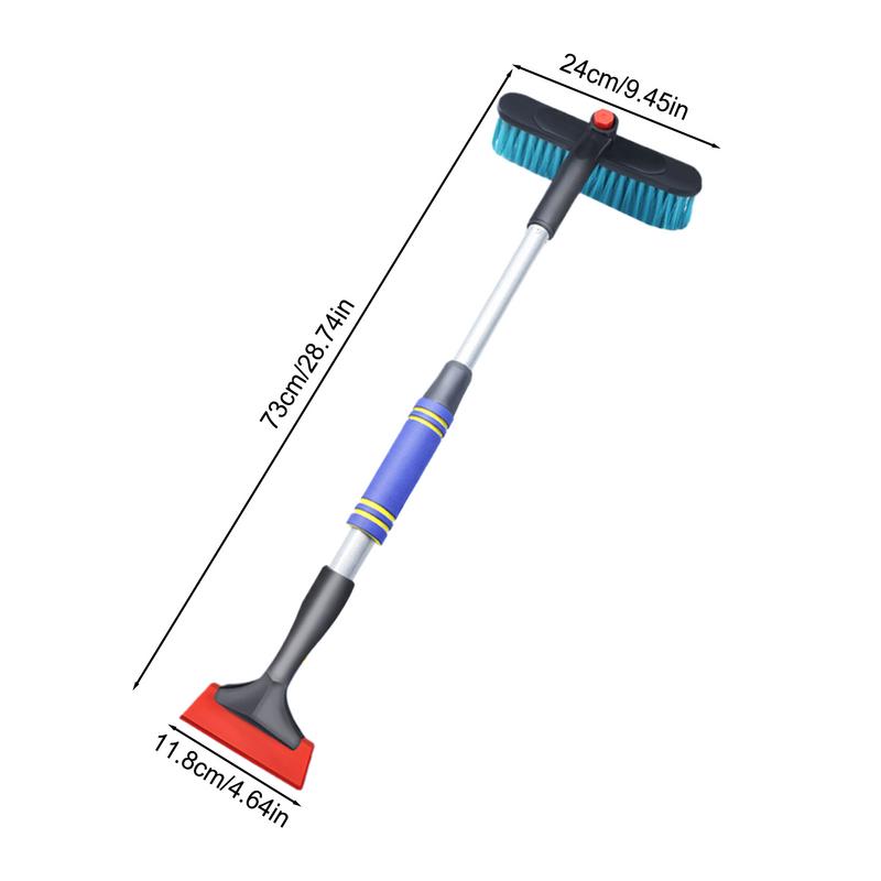 Ice Scraper For Car 360 Rotating Windshield Ice Scraper With Detachable Handle Flexible Snow Ice Scraper Practical Car Snow