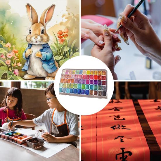 Watercolor Paint Set Shimmer Metallic Paints Set Colorful Pearlescent Watercolor Paints for Painting Enthusiasts Professionals Artists