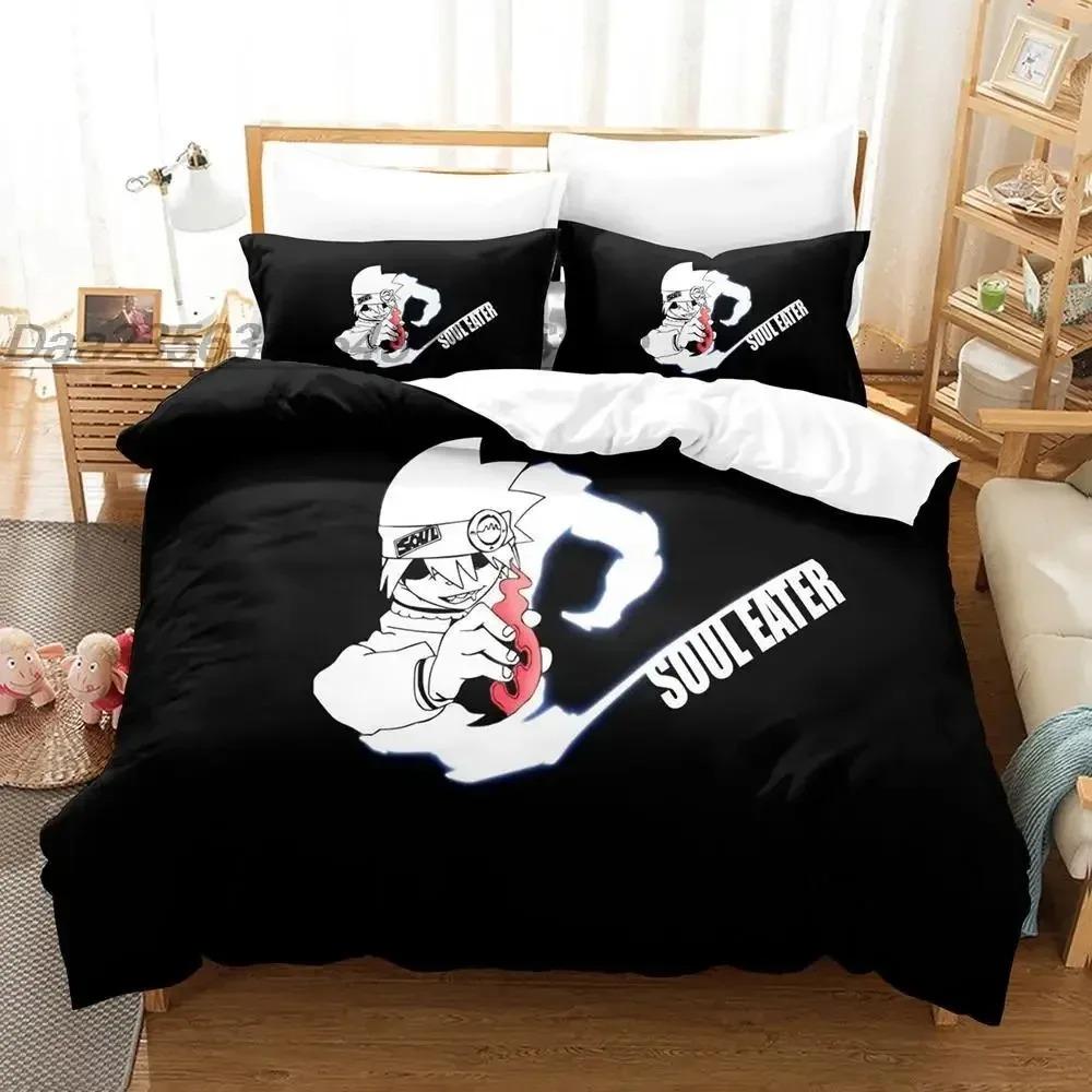 Soul Eater Bedding Set Single Twin Full Queen King Size Bed Set Adult Kid Bedroom Duvet Cover Sets 3D Print Anime Bed Sheet Sets