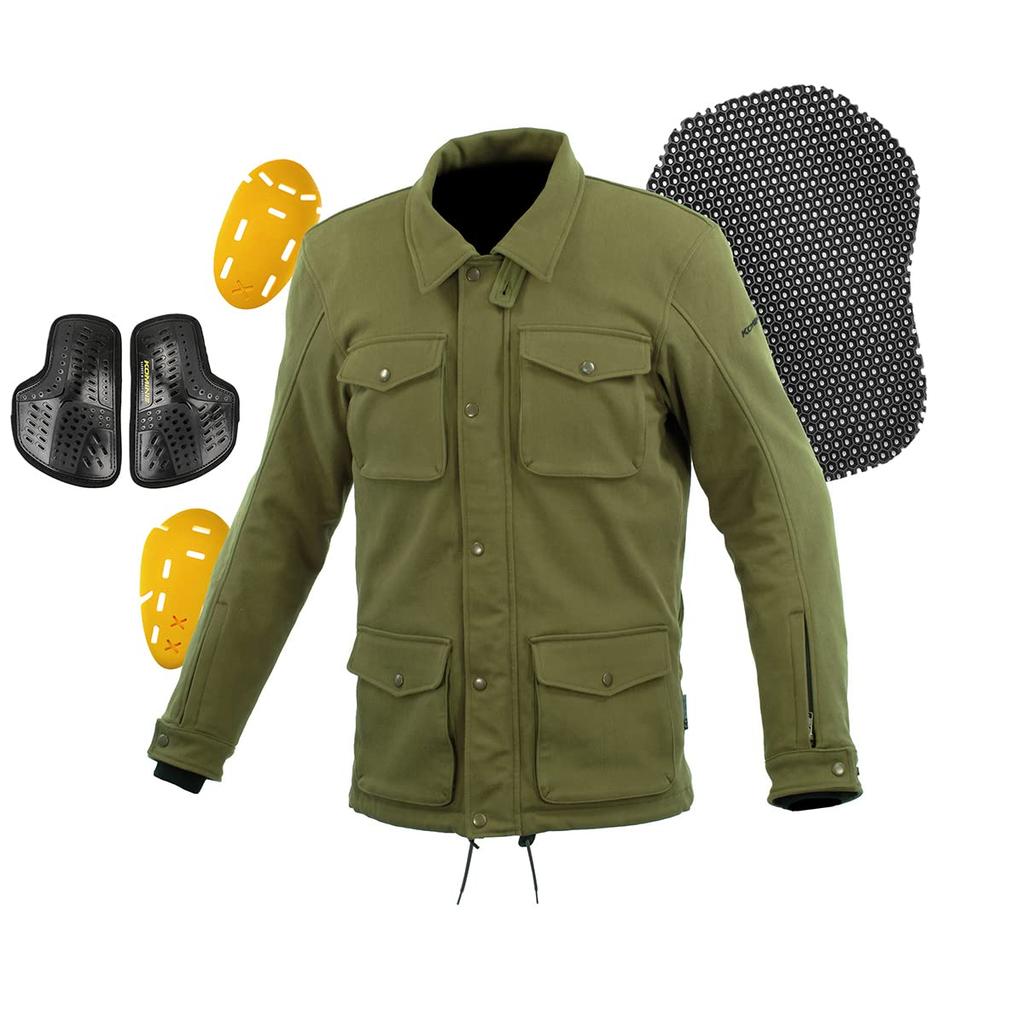 Komine Protective Field Winter Jacket for Motorcycles Black M JK-622