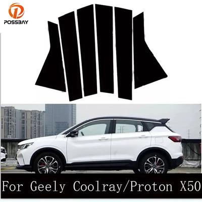 6Pcs For Geely Coolray Proton X50 2019-2023 Car Window Pillar Posts Door Trims Cover Stickers Auto Exterior Parts