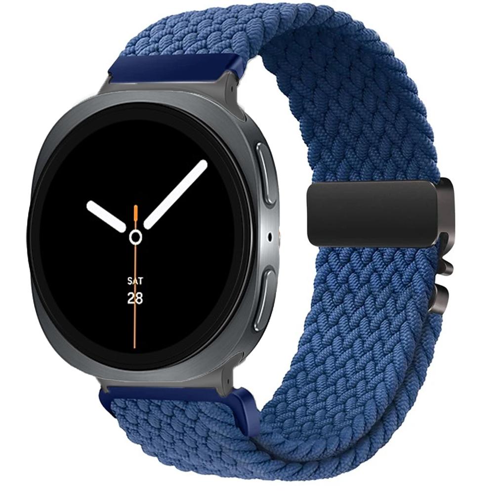 

Parachute Nylon Strap for Samsung Galaxy Watch 8 44mm 40mm/8 Classic 46mm Wristband for Galaxy Watch Ultra 47mm Sport Strap Galaxy Watch 8 44mm синий