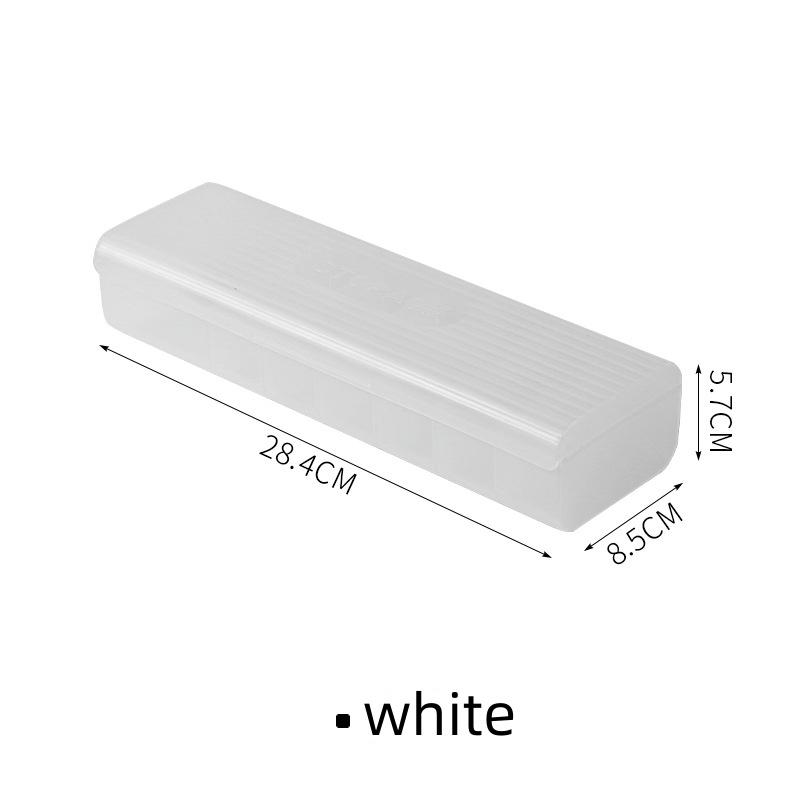 

Multi functional desktop plastic transparent storage box for easy organization and storage of power plugs and data cables 1PCS білий