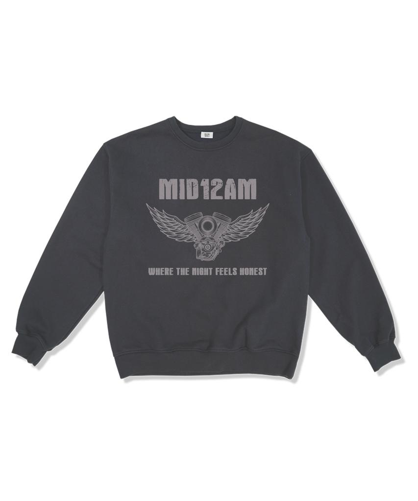 MIDNIGHT12AM [Fleece Line Option] Knife Fils Oversized Premium Double-Sided Sweatshirt 4 Colors (Type A)