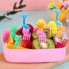 60 Pieces Mini Forks Cute Fruit Fork Cartoon Snack Cake Dessert Food Fruit Forks