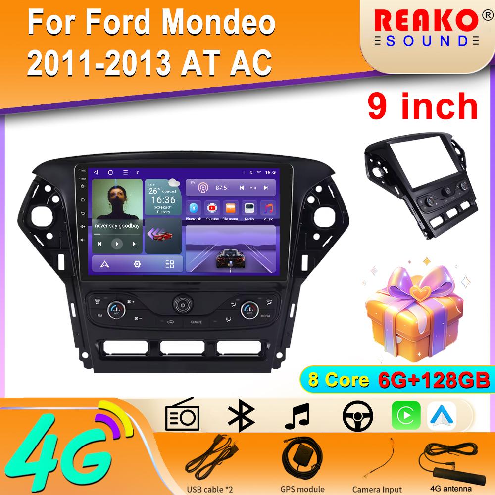 X-REAKO Car Video Player for Ford Mondeo 2011-2013 GPS Navigation Built-in Dsp Carplay Autoradio Android Head Unit