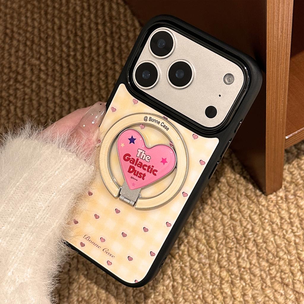 Applicable iphone16Apple17promax Phone case13Gilded Checkered Heart14Good-looking15Hard case12