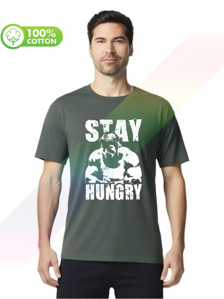 100 cotton round neck heavy weight Unisexs Tshirt Arnold Schwarzenegger Conquer Gym Retro Fitness Healthy Lift S3XL Tops Tees S