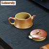 150ml Yixing Lila Ton Teekannen Handgemacht Stein Schöpfkännchen Rohmaterial Goldabschnitt Ton Teefilter Kanne Mit Sieb Zisha Teegeschirr