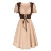 Neu Gothic Prom Kleid Für Frauen Halloween Cocktail Party Kleider Retro Kurzarm Ballkleid