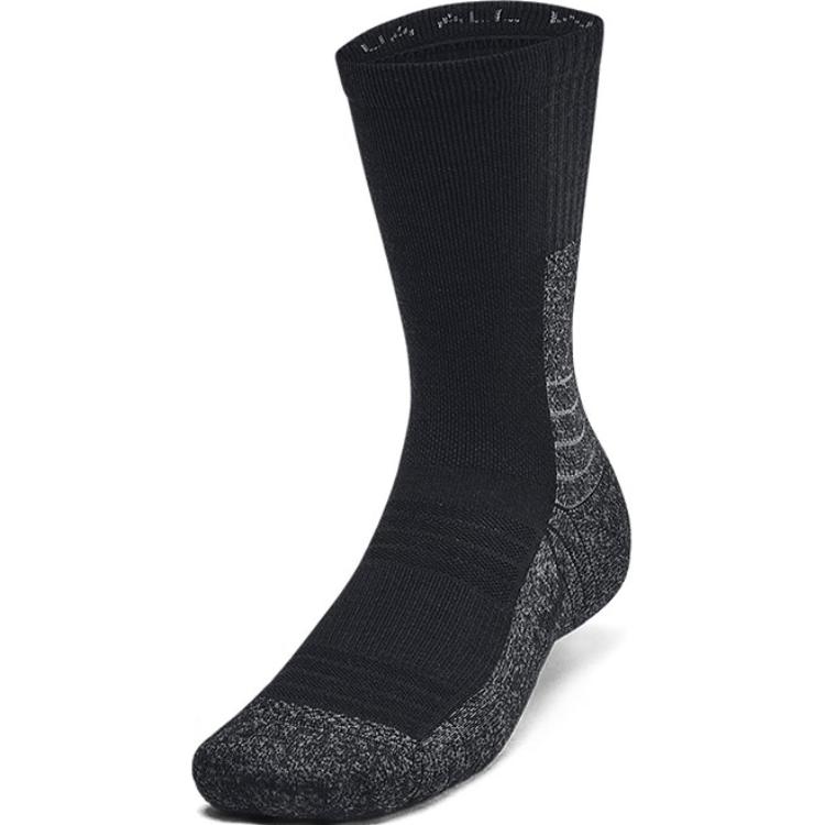 Under Armour All Weather Crew Socks Unisex 1 Pack Black 1387068-001 L