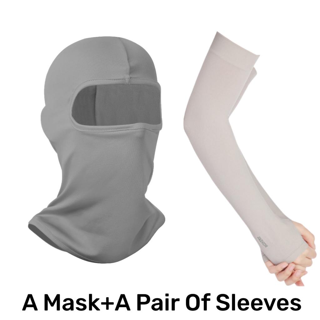 Motorcycle Balaclava Full Face Cover with Arm Sleeve Warmer Wind Shielding Breathable Motorbike Motocross Biker Cycle Riding Anti Practical Use