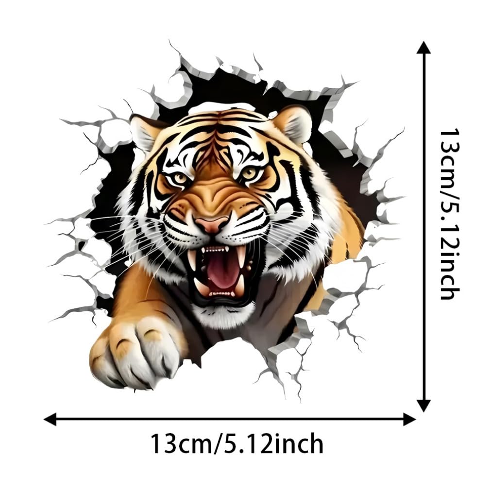 2pcs 13x13cm Tiger Waterproof Vinyl Car Decal Window Bumper Exterior Decoration Accessories Scratch Resistant Sticker | #JP42