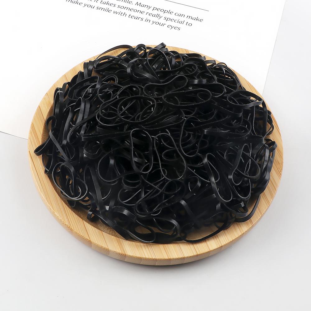 500pcs/Pack Colorful Disposable Elastic Hair Bands for Kid Girl Scrunchie Rubber Band Hair Accessories Hair Ties Ponytail Holder