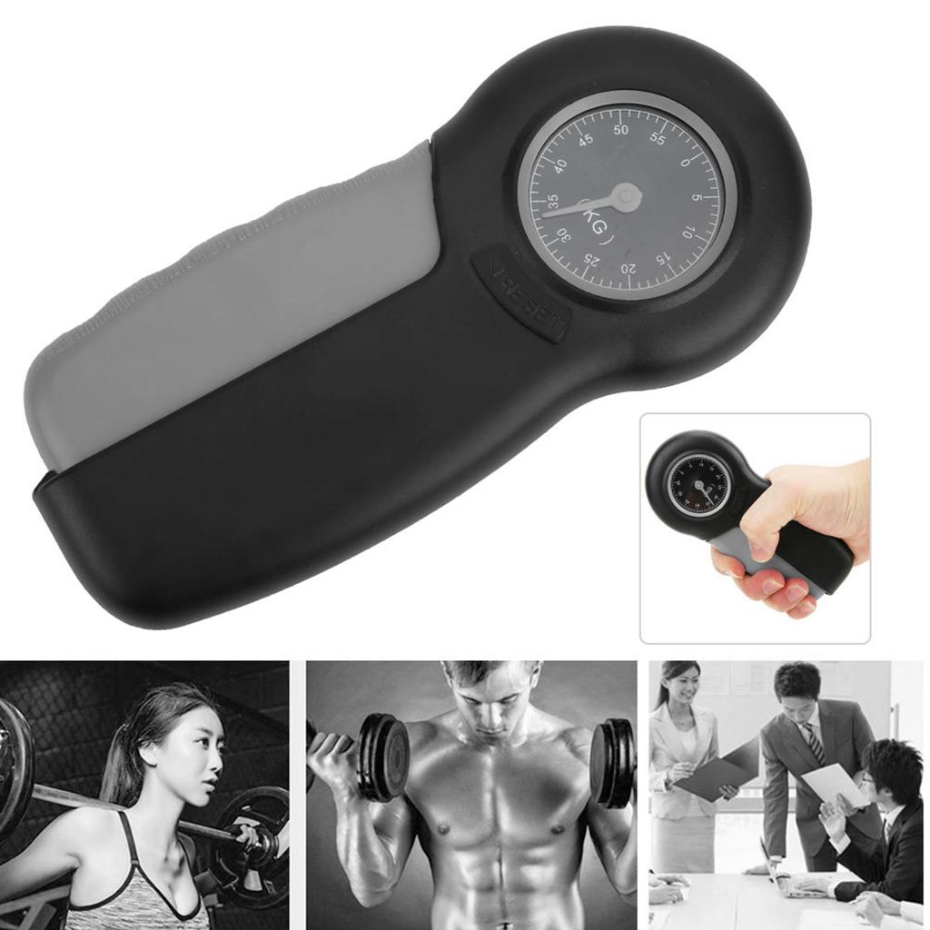 ABS Huge Screen Display Mechanical Wrist Strengthener Grip Force Gauge Hand Strength Measurement MeterBlack Gray