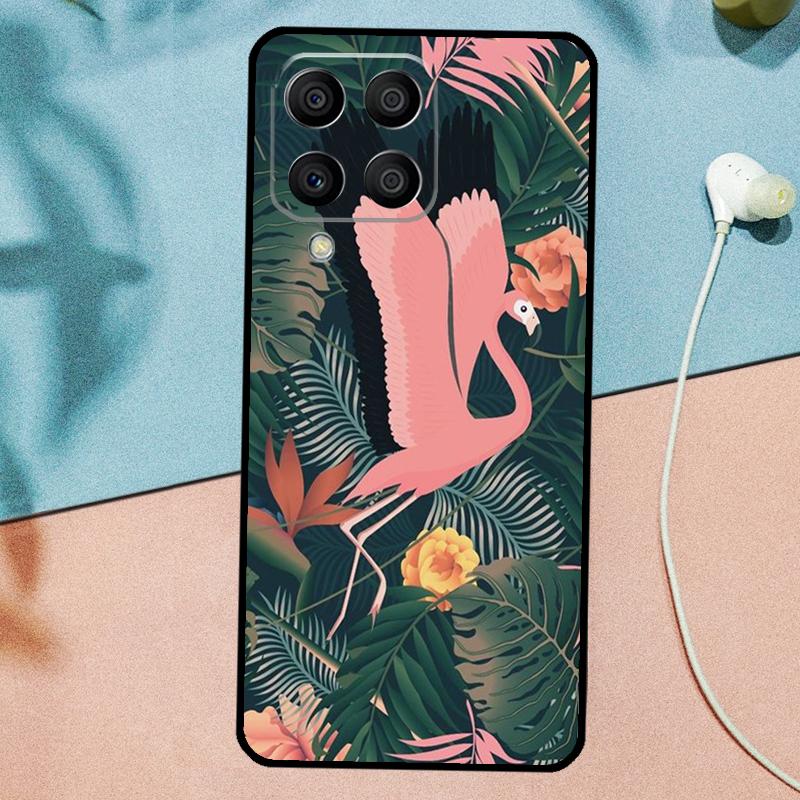 Monstera Leaves Palm Tree Flowers For Samsung Galaxy M53 M33 M11 M21 M31 M12 M13 M14 M15 M35 M34 M54 M32 M52 M06 M16 M55 Case