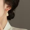 18K zircon fritillary gourd pendant earrings light luxury high-end ear buckles new Chinese temperament earrings