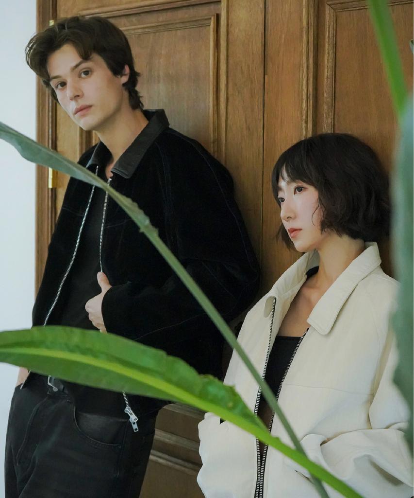 Leunnet Velvet Mute Denim Jacket / Ivory