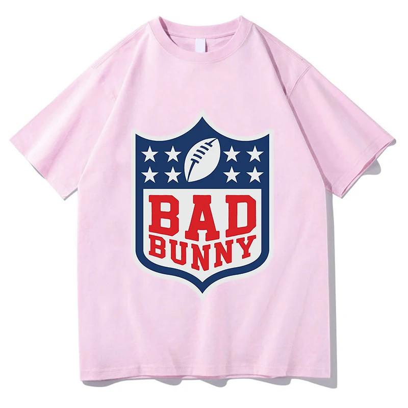 Bad Bunny Super Bowl 2026 Tshirt Summer Short Sleeve Men Oneck Tshirts Pure Cotton Unisex Aesthetic Streetwear Print Tees Tops