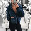 Autumn and Winter Women's Hooded Rabbit Fur Faux Fur Plush Coat
