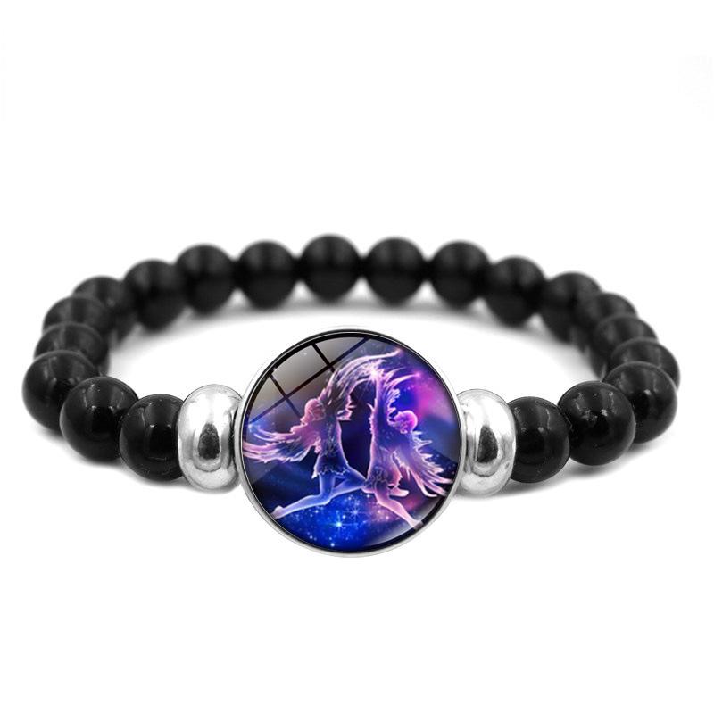 12 Zodiac Bracelet Zodiac Leather Bracelet Woven Bracelet Men Women Fashion Jewelry