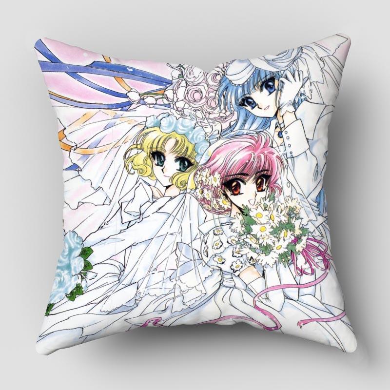 Musife Magic Knight Rayearth Pillowcase Art Square Zippered Pillow Cover 35*35,40*40,45*45cm wholesale