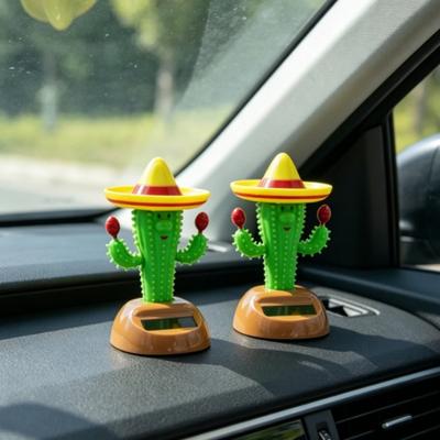 Zonnecactus Zwaaiend Figuur, Op Zonne-energie Werkende Dansende Plant voor Auto Dashboard Bureau Planken, Grappig Stuiterend Stuiterend Speelgoed voor Huis Kantoor Woonkamer Decoratie