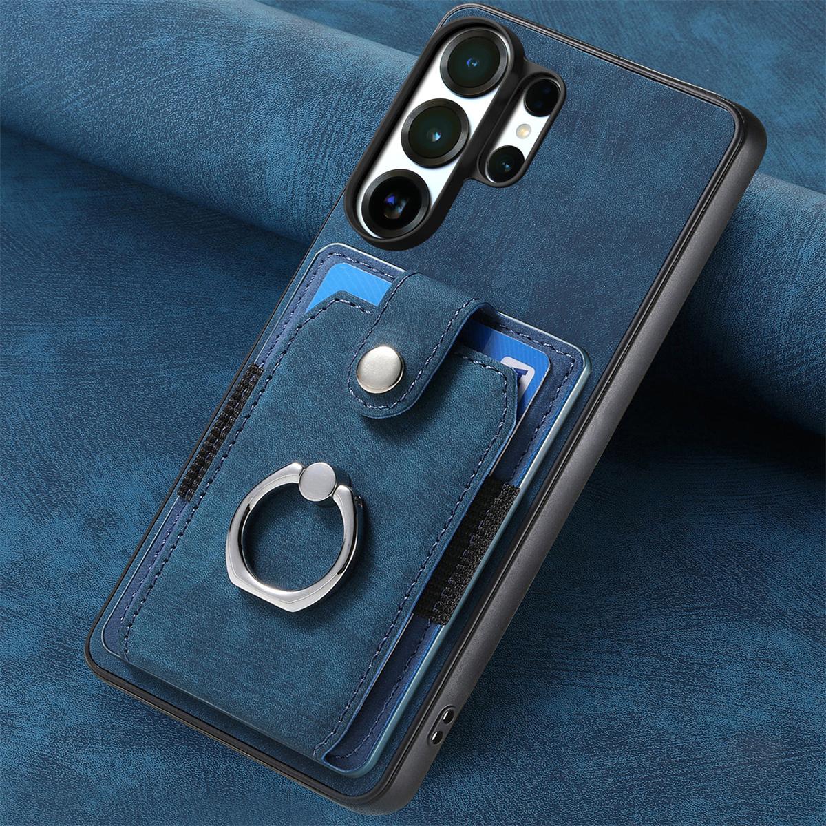 

Ring Wallet Cards Solt Holder Leather Phone Case for Samsung Galaxy A17 A07 A57 A37 S26 S25 Ultra S24 S23 Plus A16 A56 A36 Cover Galaxy S24