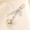 Sweet Bowknot Keychain Pendant Big Heart Charm Keyring for Purse Bag Backpack