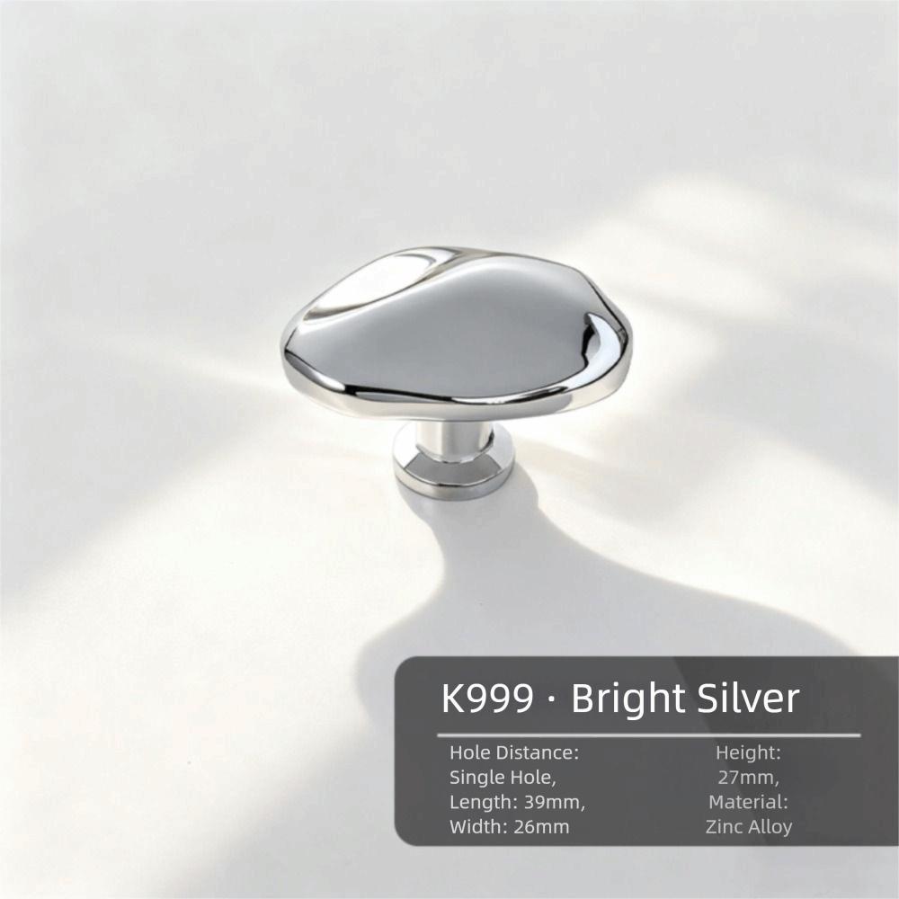 French-Style Silver Single hole Handle Modern Simple Drawer Cabinet Handle Wardrobe Door