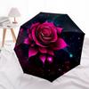 1pc Galactic Rose Automatic Cute Umbrella 8-Bone Design Compact Gear for Outdoor Travel, Perfect Holiday Gift yy251230016