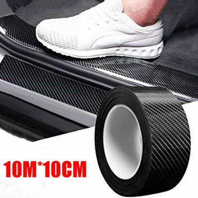 10/5M 3D Carbon Fiber Car Sticker DIY Paste Protector Strip Auto Door Sill Side Mirror Anti Scratch Tape Waterproof Protect