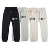 Three-dimensional flocking 1977 men's and women's American high street hoodie sweater trousers casual suit