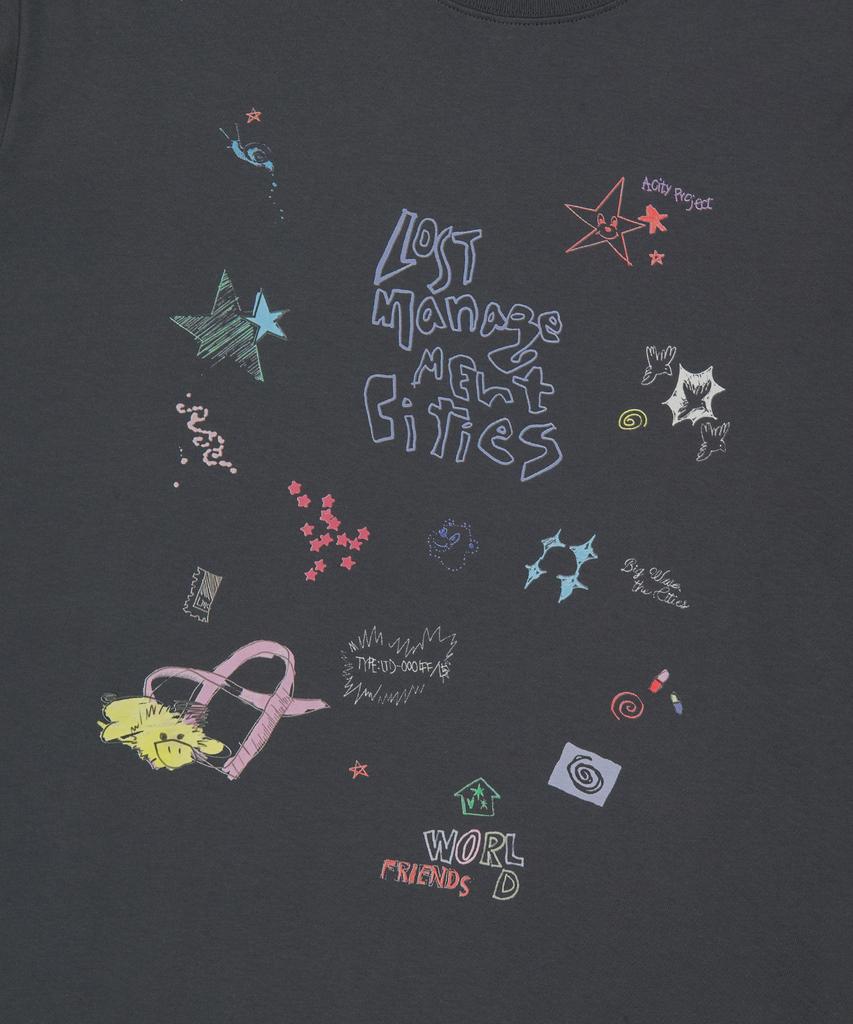 LMC Pen Drawing Long Slv Tee Charcoal