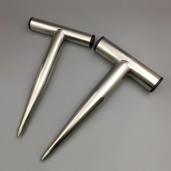 Hand-Steckwerkzeug aus Edelstahl, Pflanzlochstecher, Gartengerät mit T-Griff, Bodenstecher zum Pflanzen von Zwiebeln, Tulpen, Narzissen, Gemüse