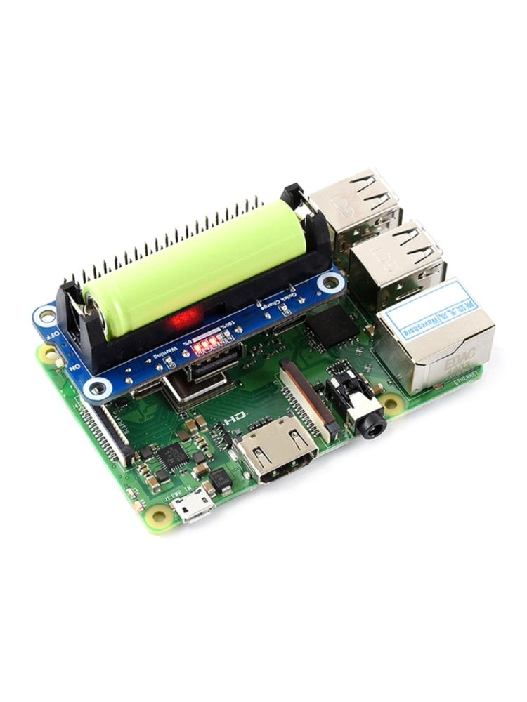 For RaspberryPi Li-ion Battery HAT Adapter Bi-Directional Quick Charge Supports SFCP 5V Output for RaspberryPi 4B/3B+
