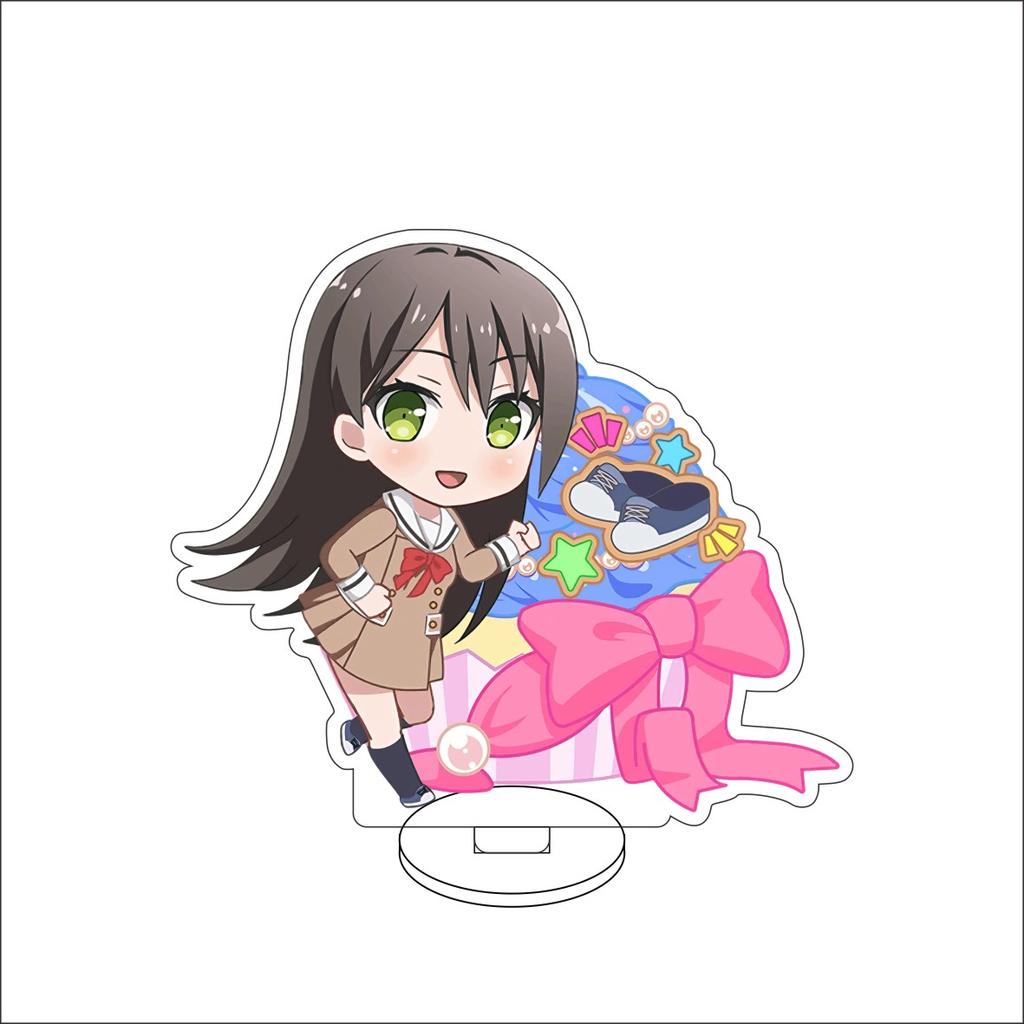 10CM Anime BanG Dream! Figure Stand Model Tsukushi Futaba/Nanami Hiromachi/Mashiro Kurata Cute Desk Decor Standing Sign Gifts